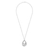 925 Sterling Silver Multi Row of Rope Teardrop Pendant Necklace - NK6523SVJJJ-Gabriel & Co.-Renee Taylor Gallery