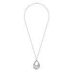 925 Sterling Silver Multi Row of Rope Teardrop Pendant Necklace - NK6523SVJJJ-Gabriel & Co.-Renee Taylor Gallery