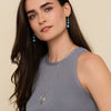 925 Sterling Silver Multi Row of Rope Teardrop Pendant Necklace - NK6523SVJJJ-Gabriel & Co.-Renee Taylor Gallery
