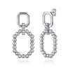 925 Sterling Silver Octagon White Sapphire Bujukan Stud Drop Earrings - EG15095SVJWS-Gabriel & Co.-Renee Taylor Gallery
