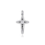 925 Sterling Silver Onyx Cross Pendant - PCM20168SVJOX-Gabriel & Co.-Renee Taylor Gallery