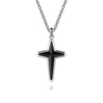 925 Sterling Silver Onyx Cross Pendant - PCM20168SVJOX-Gabriel & Co.-Renee Taylor Gallery