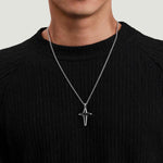 925 Sterling Silver Onyx Cross Pendant - PCM20168SVJOX-Gabriel & Co.-Renee Taylor Gallery