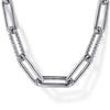 925 Sterling Silver Oval Link Chain Necklace with Bujukan Stations - NK7111SVJJJ-Gabriel & Co.-Renee Taylor Gallery