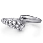 925 Sterling Silver Pavé Bujukan Bypass Bangle - BG4955-62SVJJJ-Gabriel & Co.-Renee Taylor Gallery
