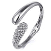 925 Sterling Silver Pavé Bujukan Bypass Bangle - BG4955-62SVJJJ-Gabriel & Co.-Renee Taylor Gallery