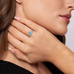 925 Sterling Silver Pear Blue Topaz Bujukan Open Ring - LR52871SVJBT-Gabriel & Co.-Renee Taylor Gallery