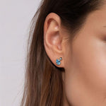 925 Sterling Silver Pear Blue Topaz Bujukan Stud Earrings - EG15437SVJBT-Gabriel & Co.-Renee Taylor Gallery