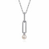 925 Sterling Silver Pearl Bujukan Drop Necklace - NK7477SVJPB-Gabriel & Co.-Renee Taylor Gallery