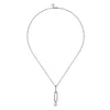 925 Sterling Silver Pearl Bujukan Drop Necklace - NK7477SVJPB-Gabriel & Co.-Renee Taylor Gallery