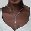 925 Sterling Silver Pearl Bujukan Drop Necklace - NK7477SVJPB-Gabriel & Co.-Renee Taylor Gallery