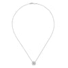 925 Sterling Silver Round Filigree White Sapphire Pendant Necklace - NK4333SVJWS-Gabriel & Co.-Renee Taylor Gallery