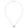 925 Sterling Silver Ruby Pave Heart Pendant Necklace - NK4325SVJRB-Gabriel & Co.-Renee Taylor Gallery