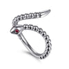 925 Sterling Silver Snake Bujukan Ruby Bypass Ring - LR52866SVJRB-Gabriel & Co.-Renee Taylor Gallery