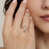 925 Sterling Silver Snake Bujukan Ruby Bypass Ring - LR52866SVJRB-Gabriel & Co.-Renee Taylor Gallery