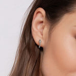 925 Sterling Silver Snake Bujukan Ruby J Hoop Stud Earrings - EG15433SVJRB-Gabriel & Co.-Renee Taylor Gallery