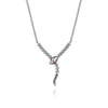 925 Sterling Silver Snake Bujukan Ruby Y Necklace - NK7916SVJRB-Gabriel & Co.-Renee Taylor Gallery