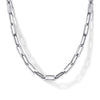 925 Sterling Silver Solid Paper Clip Chain Necklace - NK6769-17SVJJJ-Gabriel & Co.-Renee Taylor Gallery