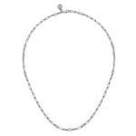 925 Sterling Silver Solid Paper Clip Chain Necklace - NK6769-17SVJJJ-Gabriel & Co.-Renee Taylor Gallery