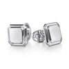 925 Sterling Silver Square Cufflinks - CL37SVJJJ-Gabriel & Co.-Renee Taylor Gallery