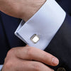 925 Sterling Silver Square Cufflinks - CL37SVJJJ-Gabriel & Co.-Renee Taylor Gallery