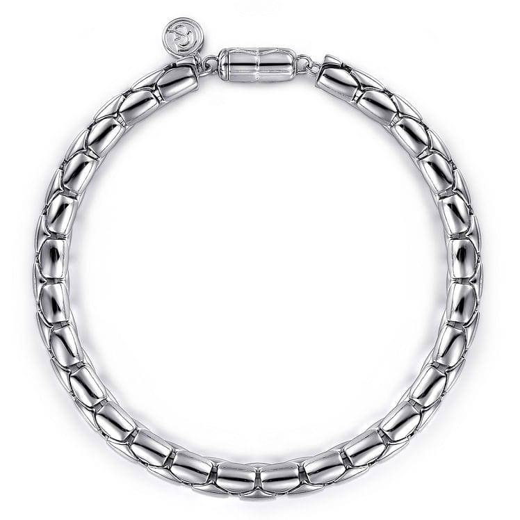 925 Sterling Silver Tubular Chain Bracelet - TBM4522SVJJJ-Gabriel & Co.-Renee Taylor Gallery