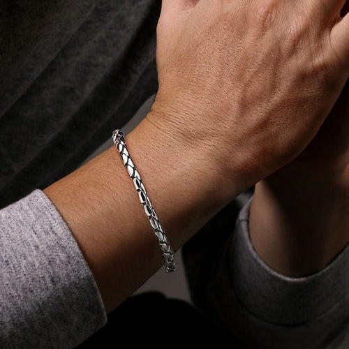 925 Sterling Silver Tubular Chain Bracelet - TBM4522SVJJJ-Gabriel & Co.-Renee Taylor Gallery