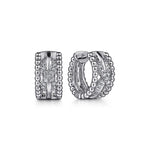 925 Sterling Silver Twisted Bujukan Huggie Earrings - EG14659SVJWS-Gabriel & Co.-Renee Taylor Gallery