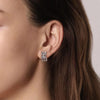 925 Sterling Silver Twisted Bujukan Huggie Earrings - EG14659SVJWS-Gabriel & Co.-Renee Taylor Gallery