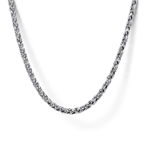 925 Sterling Silver Wheat Chain Necklace – NKM7008-22SVJJJ-Gabriel & Co.-Renee Taylor Gallery