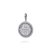 925 Sterling Silver White Mother Pearl and Black Spinel Bujukan Medallion Pendant - PT6635SVJMC-Gabriel & Co.-Renee Taylor Gallery
