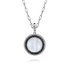 925 Sterling Silver White Mother Pearl and Black Spinel Bujukan Medallion Pendant - PT6635SVJMC-Gabriel & Co.-Renee Taylor Gallery