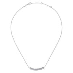925 Sterling Silver White Sapphire Bar Necklace, White Sapphire - NK5896SVJWS-Gabriel & Co.-Renee Taylor Gallery