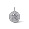 925 Sterling Silver White Sapphire Bujukan Aquarius Medallion Pendant - PT7592SVJWS-Gabriel & Co.-Renee Taylor Gallery
