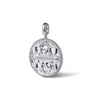 925 Sterling Silver White Sapphire Bujukan Aquarius Medallion Pendant - PT7592SVJWS-Gabriel & Co.-Renee Taylor Gallery