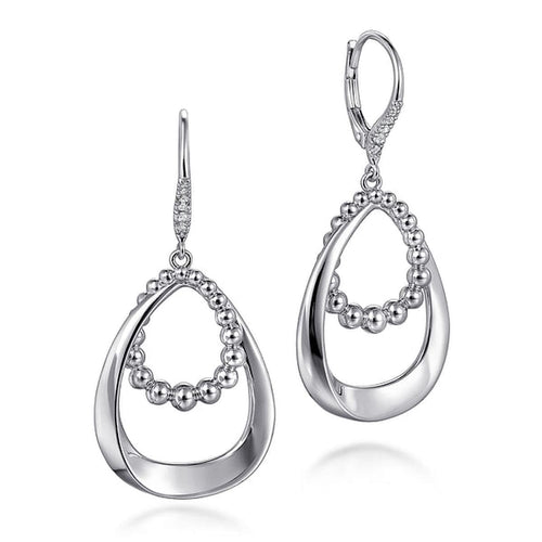 925 Sterling Silver White Sapphire Bujukan Drop Earrings - EG15098SVJWS-Gabriel & Co.-Renee Taylor Gallery
