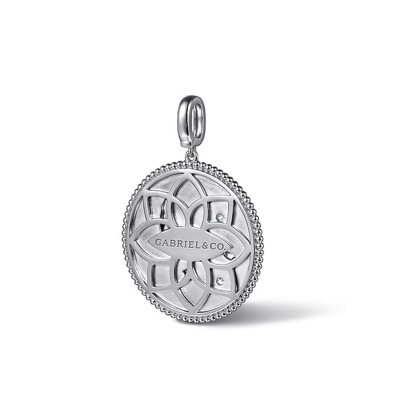925 Sterling Silver White Sapphire Bujukan Scorpio Medallion Pendant - PT7588SVJWS-Gabriel & Co.-Renee Taylor Gallery