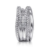 925 Sterling Silver White Sapphire Hampton Twisted Ladies Ring - LR52529SVJWS-Gabriel & Co.-Renee Taylor Gallery