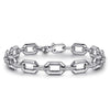 925 Sterling Silver White Sapphire Link Chain Tennis Bracelet - TB4887-75SVJWS-Gabriel & Co.-Renee Taylor Gallery