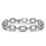 925 Sterling Silver White Sapphire Link Chain Tennis Bracelet - TB4887-75SVJWS-Gabriel & Co.-Renee Taylor Gallery