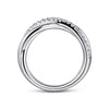 925 Sterling Silver White Sapphire Pavé Criss Cross Ring - LR51410SVJWS-Gabriel & Co.-Renee Taylor Gallery