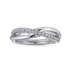 925 Sterling Silver White Sapphire Pavé Criss Cross Ring - LR51410SVJWS-Gabriel & Co.-Renee Taylor Gallery