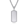 925 Sterling Silver Whtie Sapphire Personalized Medallion Pendant - PT6610SVJWS-Gabriel & Co.-Renee Taylor Gallery
