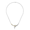 925 Sterling Silver and 14K Yellow Gold Bujukan Bypass Necklace - NK7776MZJJJ-Gabriel & Co.-Renee Taylor Gallery