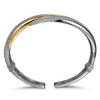 925 Sterling Silver and 14K Yellow Gold Bujukan Twisted Wire Bangle Bracelet - BG5044-62MZJJJ-Gabriel & Co.-Renee Taylor Gallery