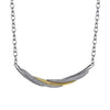 925 Sterling Silver and 14K Yellow Gold Bujukan Multiple Row Bar Necklace - NK7775MZJJJ-Gabriel & Co.-Renee Taylor Gallery