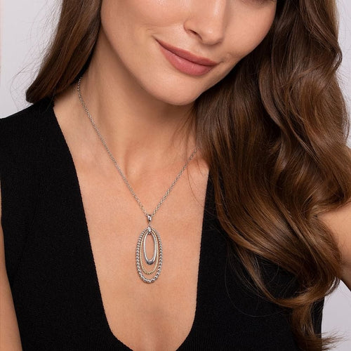 925 Sterling Silver and 14K Yellow Gold Bujukan Rope Circle Pendant Necklace - NK7786MZJJJ-Gabriel & Co.-Renee Taylor Gallery