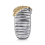 925 Sterling Silver and 14K Yellow Gold Bujukan Shrimp Criss-Cross Ring - LR52758MZJJJ-Gabriel & Co.-Renee Taylor Gallery