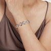 925 Sterling Silver and 14K Yellow Gold Bujukan White Sapphire Link Bracelet - TB5047MZJWS-Gabriel & Co.-Renee Taylor Gallery