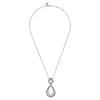 925 Sterling Silver and 14K Yellow Gold Bujukan White Sapphire Teardrop Necklace - NK7781-20MZJWS-Gabriel & Co.-Renee Taylor Gallery